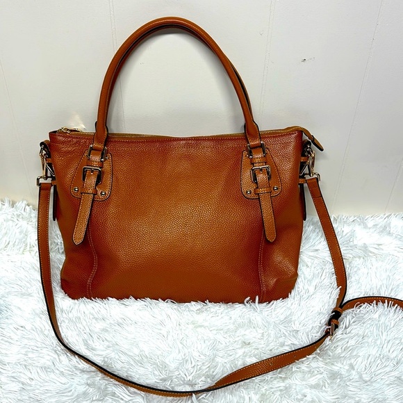 Kattee Genuine Leather Tote Bag Large Brown Designer Minimalist Chic Versatile - Picture 1 of 11